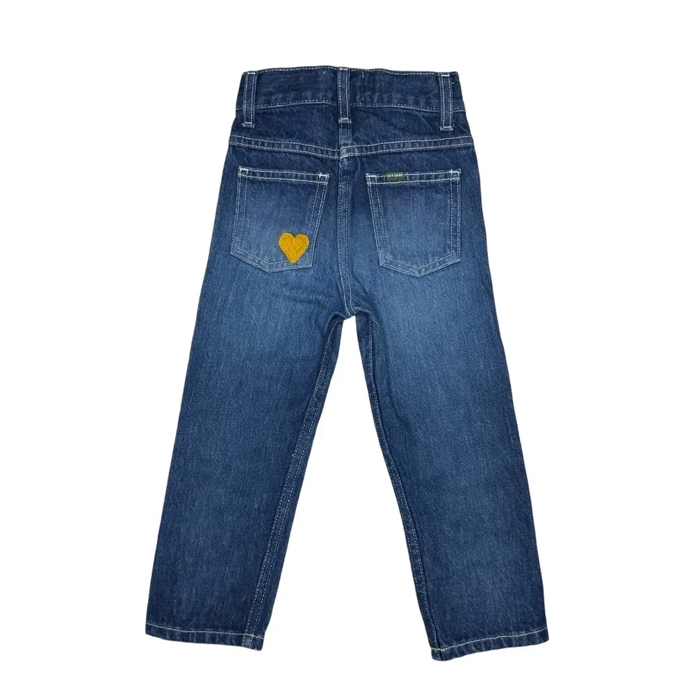 Hey Gang Jeans With‎ Chainstitch Heart